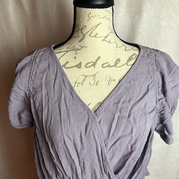 Arizona Jean Company Crop Top Lilac Purple Large - Picture 2 of 4